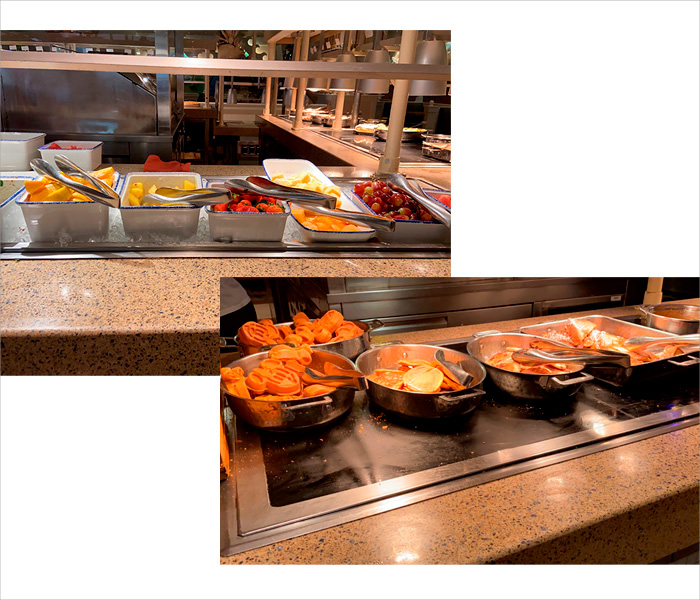 café da manhã com personagens na Disney - Outras vistas do buffet do Cape May Cafe